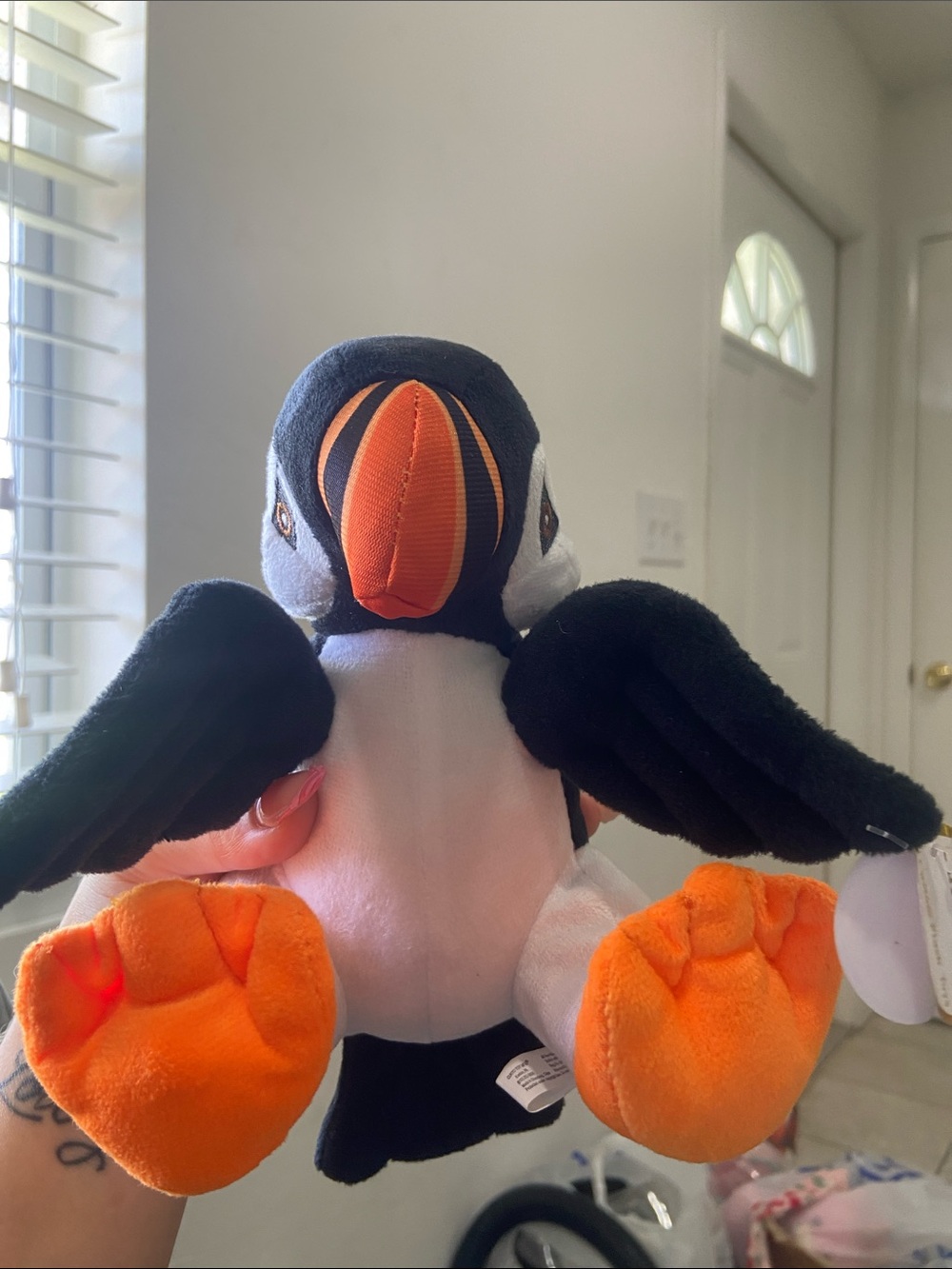 Black, White & Orange Bird Penguin Plush